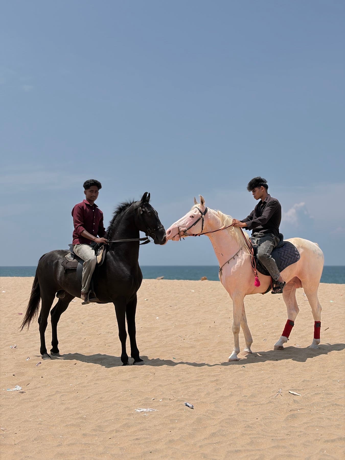 Beach horse riders on a past chapter