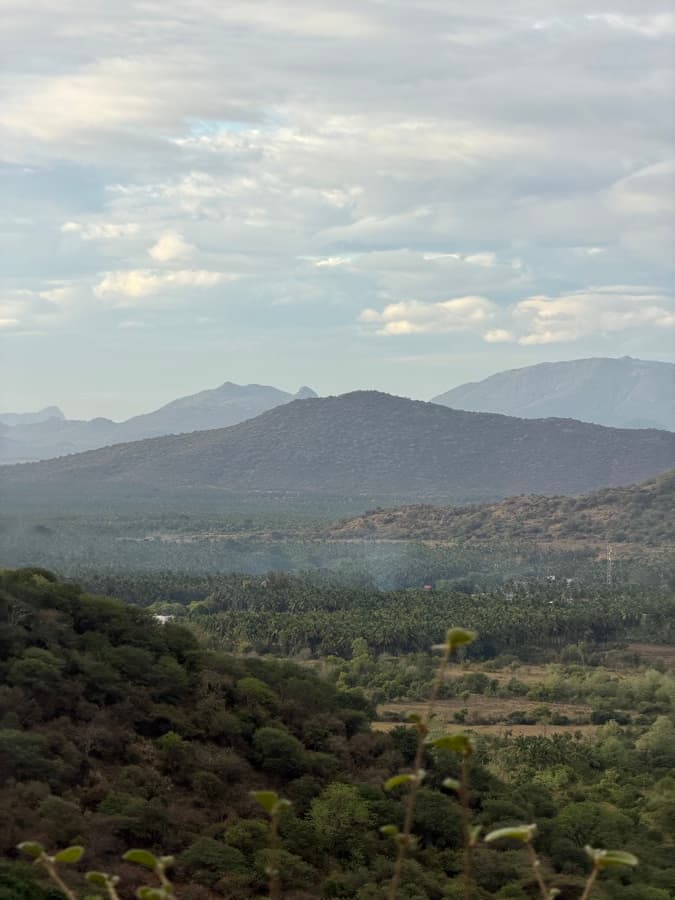 A valley view from the hills
