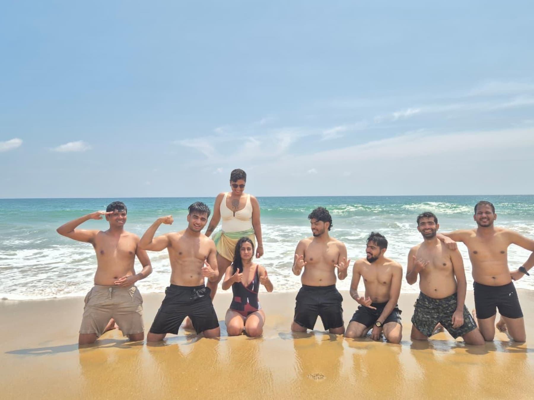 The crew, beach day