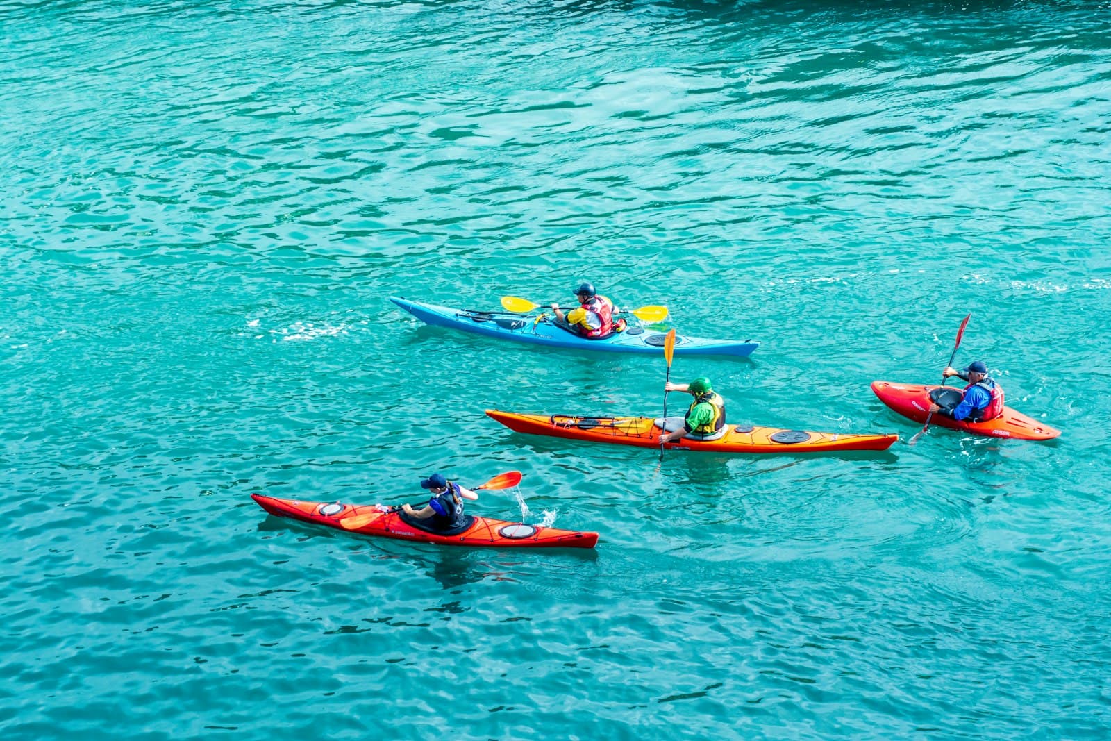 Kayaking out on the water