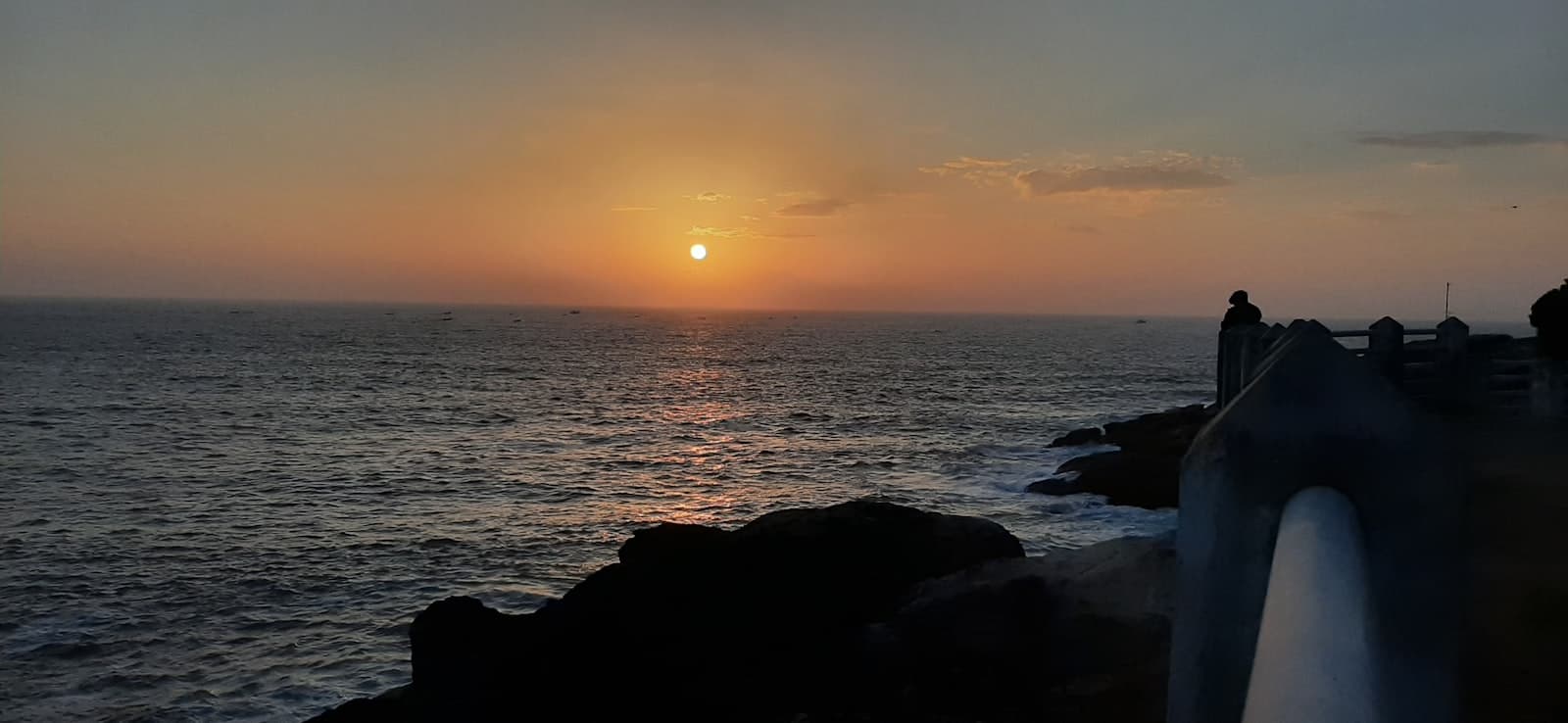 Watching the sun go down from the Varkala cliff
