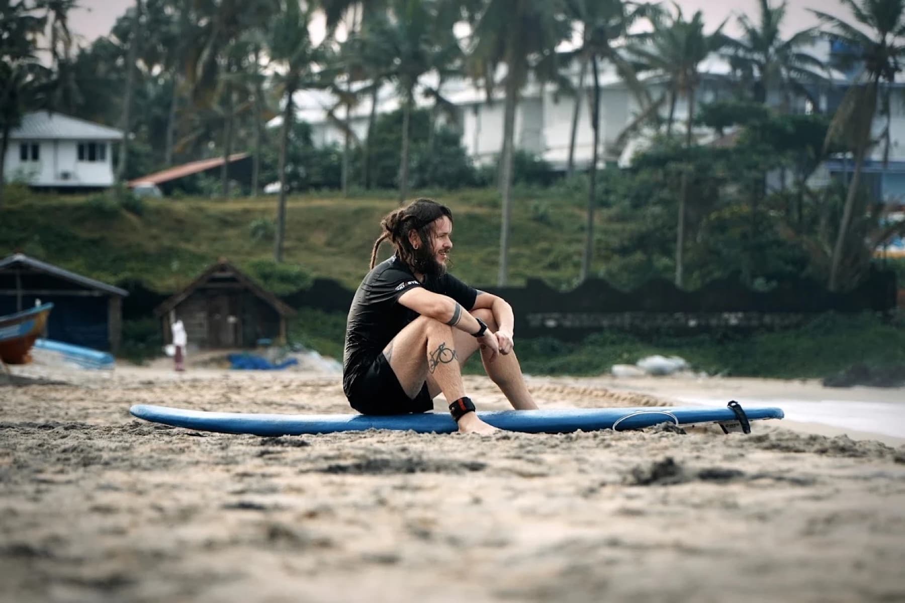Catching your breath after a surf session